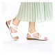 Sandale piele naturala dama alb Rieker relax confort 65964-80-Alb