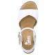 Sandale piele naturala dama alb Rieker toc mediu 64650-80-Alb
