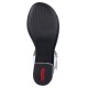 Sandale piele naturala dama alb Rieker toc mediu 64650-80-Alb
