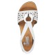 Sandale piele naturala dama alb Rieker toc mediu 64677-80-Alb