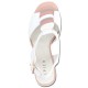Sandale piele naturala dama alb roz Epica toc mediu JIXL493-X841-N075CT-13-N-Alb-Roz
