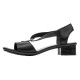 Sandale piele naturala dama negru Rieker toc mic 62662-01-Negru
