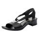 Sandale piele naturala dama negru Rieker toc mic 62662-01-Negru
