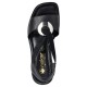 Sandale piele naturala dama negru Rieker toc mic 62662-01-Negru