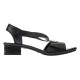 Sandale piele naturala dama negru Rieker toc mic 62662-01-Negru