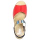 Sandale piele naturala dama rosu bleumarin Rieker V2932-33-Red-combination