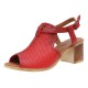 Sandale piele naturala dama rosu Dogati shoes toc mediu 817-Rosu