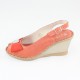 Sandale piele naturala dama coral Walk in the city 7250-2975-Salmone